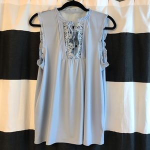 EXPRESS lace & sleeveless blouse